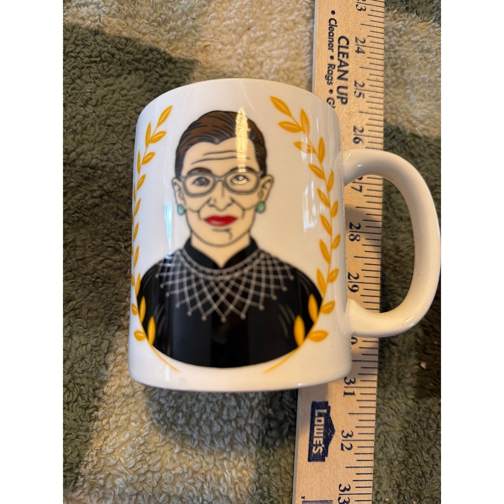 The Found Ruth Bader Ginsburg RBG Ceramic Coffee Mug White 11oz Feminist Gift